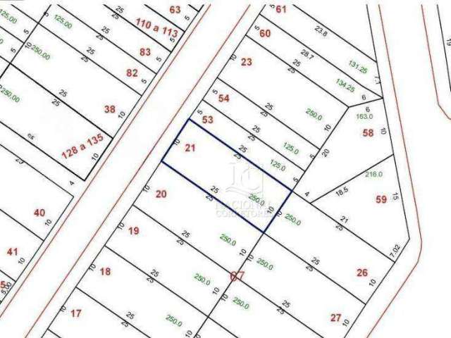 Terreno à venda, 250 m² por R$ 585.000,00 - Parque João Ramalho - Santo André/SP