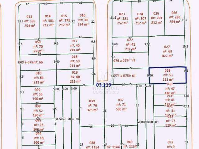 Terreno à venda, 211 m² por R$ 750.000,00 - Vila Alpina - Santo André/SP