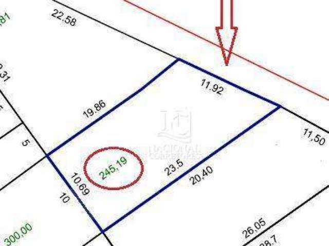 Terreno à venda, 245,19 m² por R$ 530.000 - Parque Novo Oratório - Santo André/SP