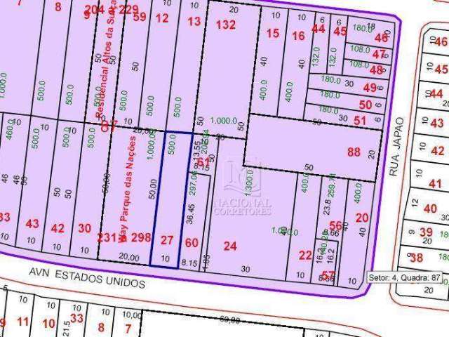 Terreno à venda, 500 m² por R$ 1.380.000,00 - Parque das Nações - Santo André/SP