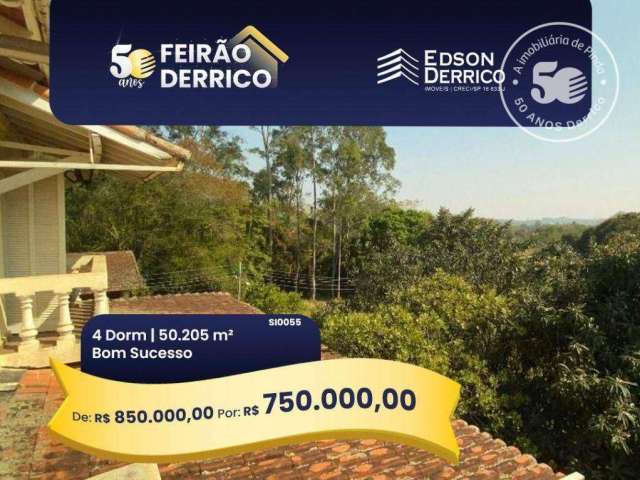 Sítio com 4 dormitórios à venda, 50205 m² por R$ 850.000,00 - Bom Sucesso - Pindamonhangaba/SP