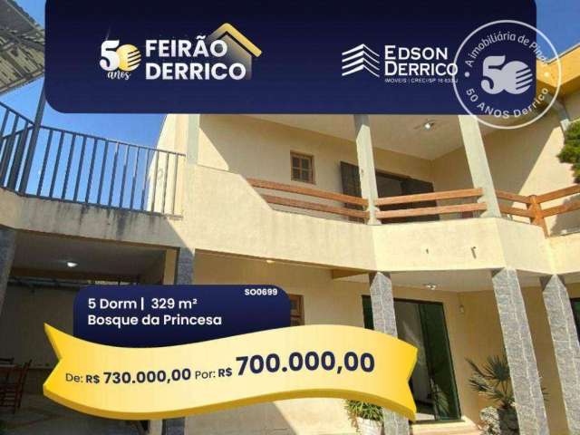 Sobrado com 5 dormitórios à venda, 329 m² por R$ 730.000,00 - Bosque da Princesa - Pindamonhangaba/SP