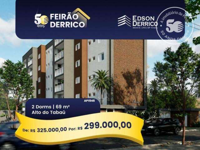 Apartamento com 2 dormitórios à venda, 69 m² por R$ 325.000,00 - Alto do Tabaú - Pindamonhangaba/SP