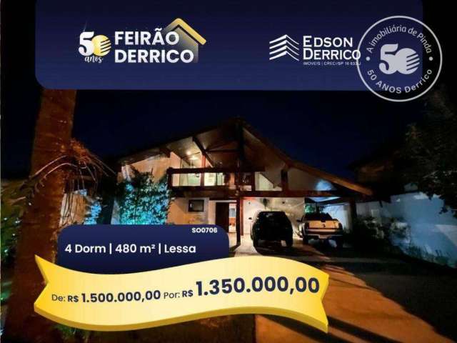 Sobrado com 4 dormitórios à venda, 480 m² por R$ 1.500.000,00 - Jardim Residencial Doutor Lessa - Pindamonhangaba/SP