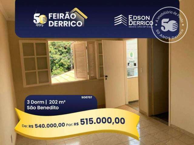 Sobrado com 3 dormitórios à venda, 201 m² por R$ 540.000,00 - São Benedito - Pindamonhangaba/SP