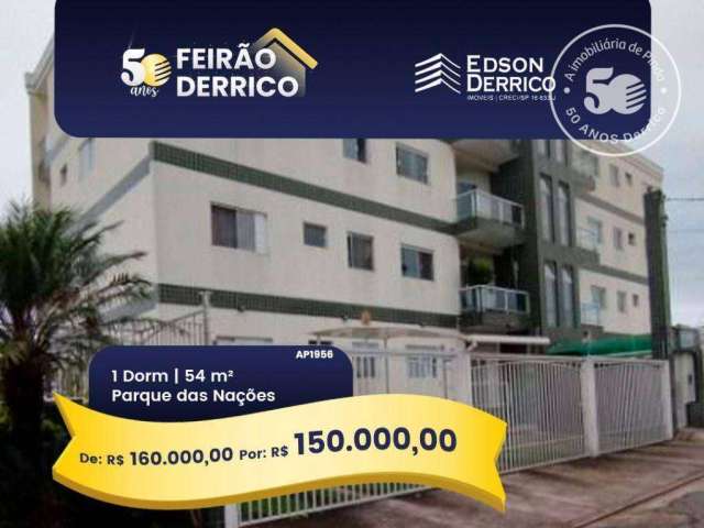 Apartamento com 1 dormitório à venda, 54 m² por R$ 160.000,00 - Parque das Nações - Pindamonhangaba/SP