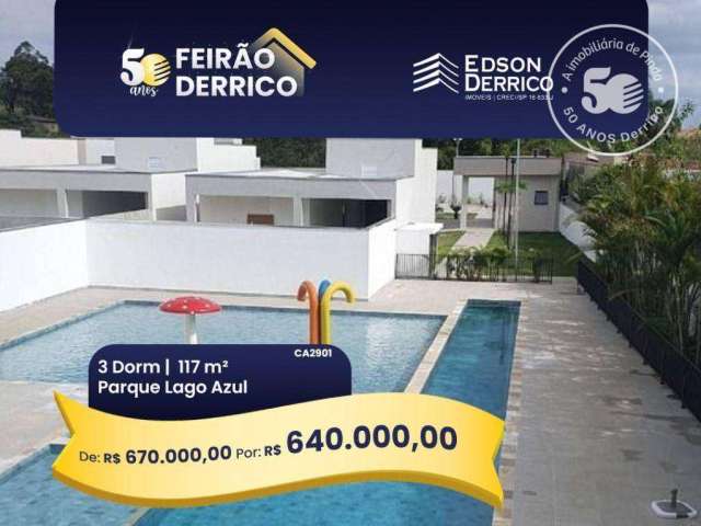 Casa com 3 dormitórios à venda, 117 m² por R$ 670.000,00 - Parque Lago Azul - Pindamonhangaba/SP