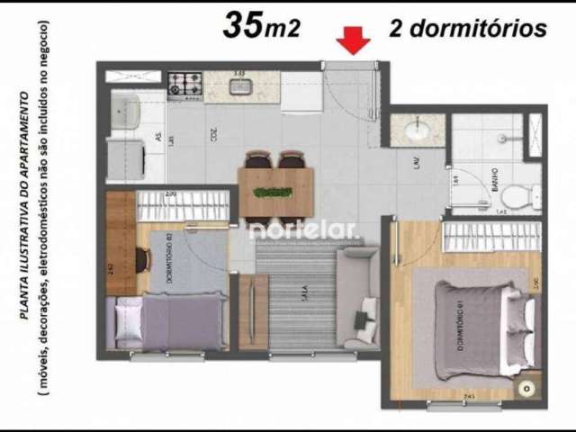 Apartamento com 2 dormitórios à venda, 35 m² por R$ 427.000,00 - Várzea da Barra Funda - São Paulo/SP