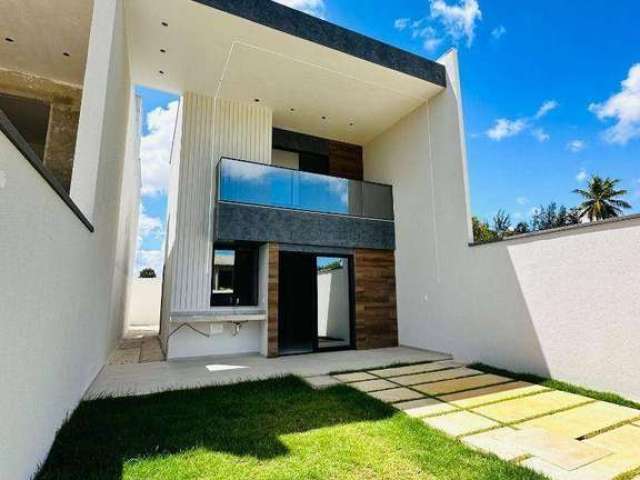 Casa com 3 dormitórios à venda, 118 m² por R$ 640.000,00 - Timbu - Eusébio/CE