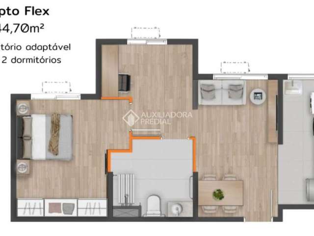 Apartamento com 1 quarto à venda na Rua Felipe Uebel, 1261, Santo André, São Leopoldo, 44 m2 por R$ 246.000