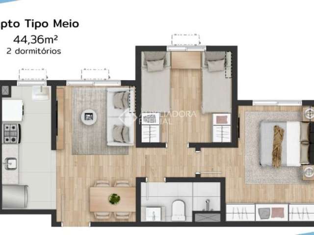 Apartamento com 2 quartos à venda na Rua Felipe Uebel, 1261, Santo André, São Leopoldo, 44 m2 por R$ 223.000