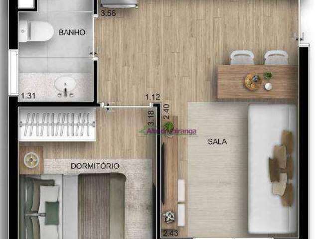 Apartamento com 1 dormitório à venda, 31 m² por R$ 450.165,96 - Vila Clementino	 - São Paulo/SP