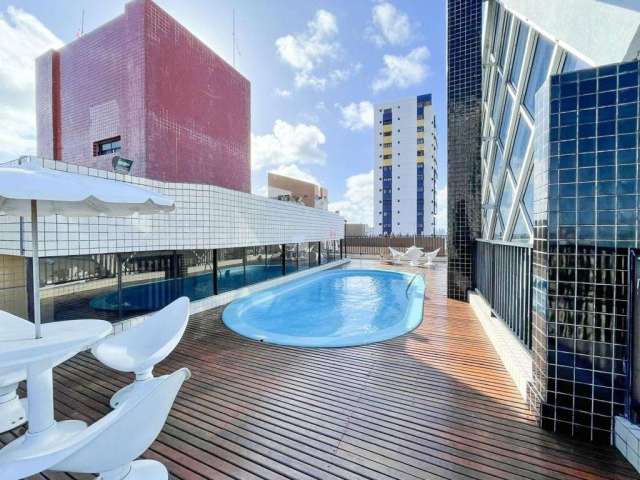 Flat com 1 dormitório à venda, 43 m² por R$ 370.000 - Manaíra - João Pessoa/PB