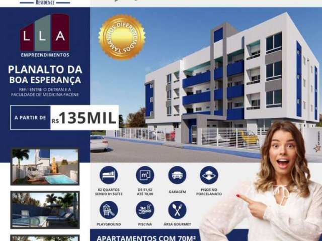 Apartamento com 2 dormitórios à venda por R$ 140.000,00 - Planalto Boa Esperança - João Pessoa/PB