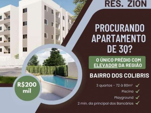 Apartamento com 3 dormitórios à venda por R$ 202.890,00 - Cidade dos Colibris - João Pessoa/PB