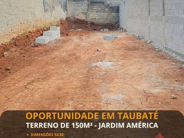 Terreno à venda, 150 m² por R$ 115.000,00 - Jardim América - Taubaté/SP