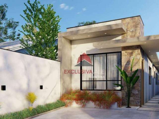 Linda Casa Nova - 3 dorm, suite - Piscina -  Bairro Golfinhos em Caraguatatuba - R$ 330.000,00