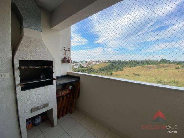 Apartamento mobiliado, 2 dormitórios, suíte, varanda, para alugar, 67 m² por R$ 3.820/mês - Jardim Satélite - São José dos Campos/SP