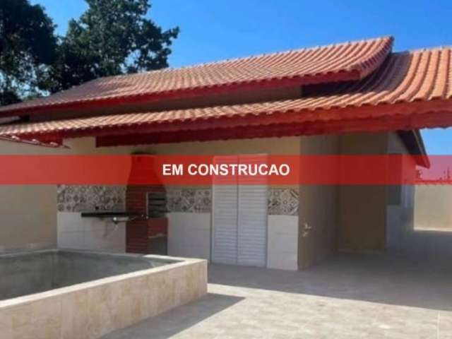 Casa NOVA 2 quarto com piscina a venda Mongaguá, Samas, São Paulo, sala, cozinha americana, banheiro social, churrasqueira, área de serviço, garagem p