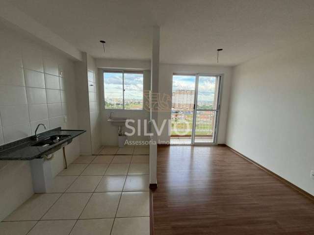 Apartamento para locação com 02 quartos, varanda, andar alto, 50m², 01 vaga descoberta.