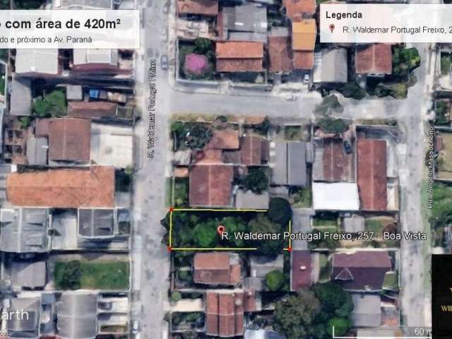 Incrível Terreno com 420m² à venda no bairro Boa Vista - Curitiba/PR