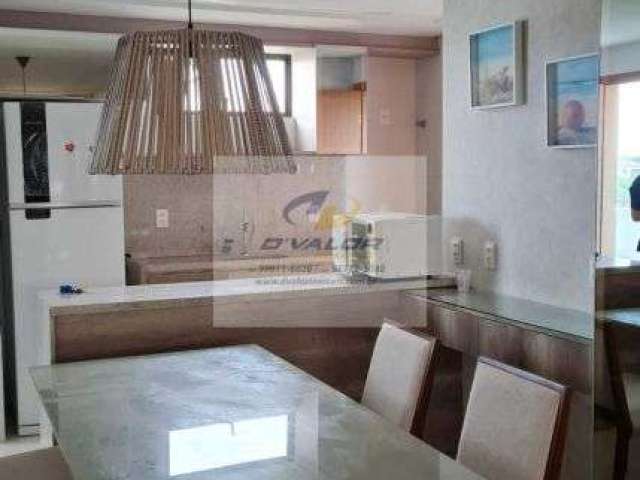 Vendo Apartamento, Mobiliado, com 104 m², 3 suítes + DCE, varanda gourmet, sala ampla e 2 vagas