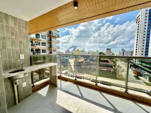 Vendo Apartamento, Vista Mar, com 2 suítes, sala p/ 2 ambientes, varanda gourmet e 1 vaga