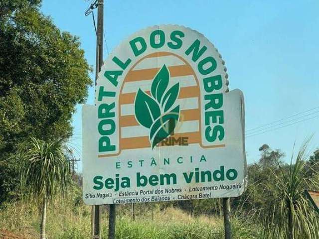 Chácara à venda na estrada do Coroados na Estância Portal dos Nobres Patrimonio Selva. 1000m2 em condomínio já com àgua e Eletricidade.