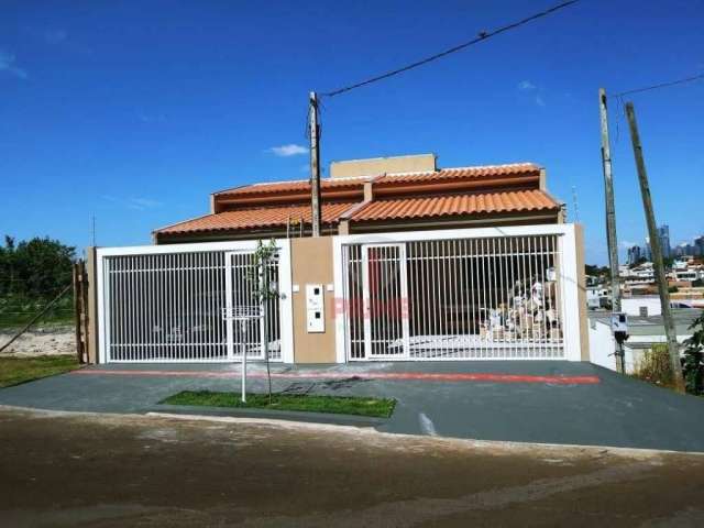 Sobrado à venda no Jardim Tókio em Londrina. Geminado com 2 quartos sendo 1 suíte, sala para 2 ambientes, cozinha ampla, banheiro, área de serviço, es