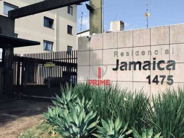 Apartamento à venda no Parque Jamaica em Londrina. Com 2 quartos, sala, cozinha, área de serviço e 1 vaga de garagem.