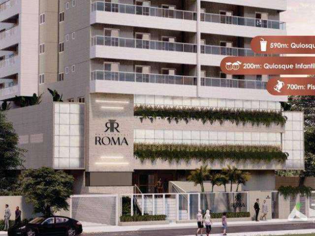 Apartamentos com 02 e 03 dormitórios a venda no Condomínio Residencial Roma , na Aviação em Praia grande/sp