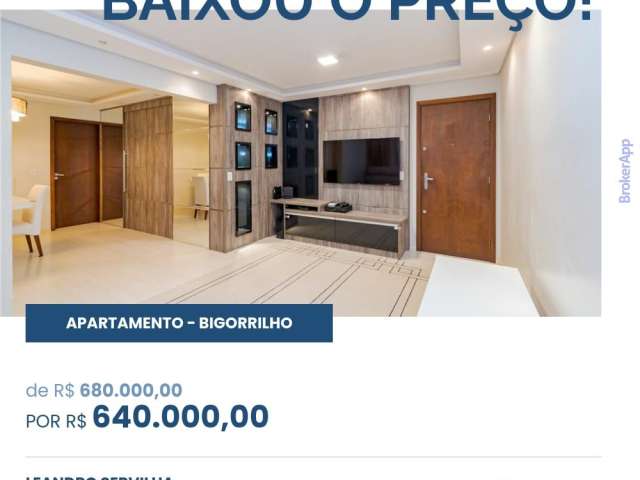 Apartamento com 115 m², 3 quartos, 1 vaga, no Bigorrilho - Curitiba