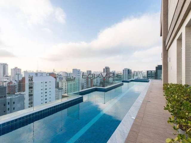 Apartamento com 1 dormitório à venda, 43 m² por R$ 855.000,00 - Santo Amaro - São Paulo/SP