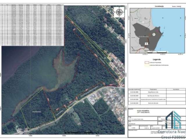 Área/terreno com 242,600 mil m², Ideal para residência ou galpões, em São Francisco do Sul SC