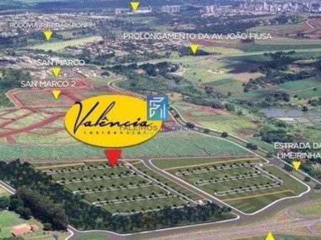 Terreno a venda com 262m² no Condomínio Valência Túria