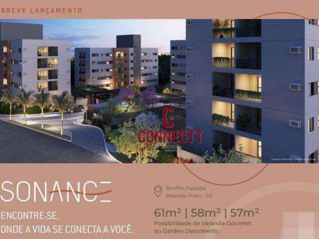 Apartamento à venda, 58 m² por R$ 300.000,00 - Bonfim Paulista - Ribeirão Preto/SP