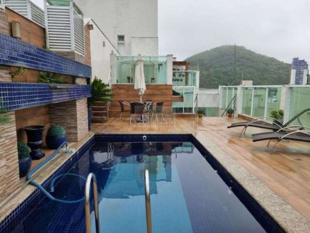 Cobertura triplex, 3 suítes, 598 m2, 6 vagas de garagem, vista pro mar!