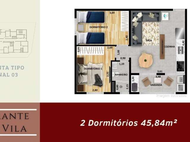 Apartamento à venda, 45 m² por R$ 325.258,00 - Vila Ré - São Paulo/SP