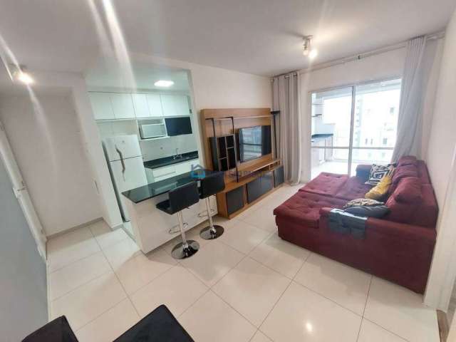 Apartamento 1 dormitório, sala com sacada gourmet.