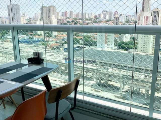 Campo Belo - Apartamento Novo  de 45m²   Semi-Mobiliado com Varanda