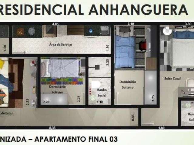 Apartamento sem condominio 3 dorm. com elevador