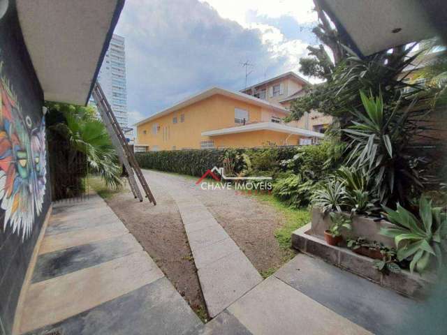 Terreno à venda, 1560 m² por R$ 7.500.000 - Embaré - Santos/SP. A 800 metros da Orla.