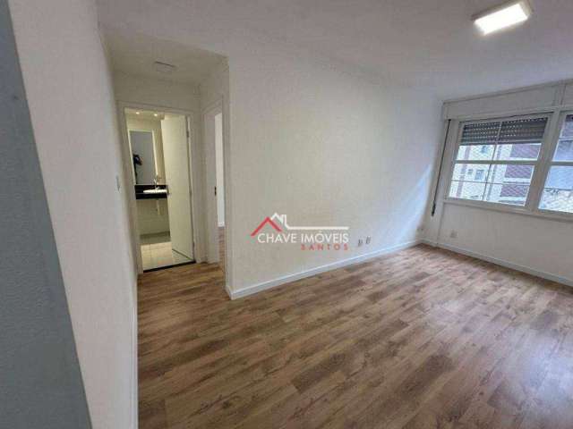 Apartamento com 1 dormitório à venda, 55 m² por R$ 357.000,00 - Pompéia - Santos/SP