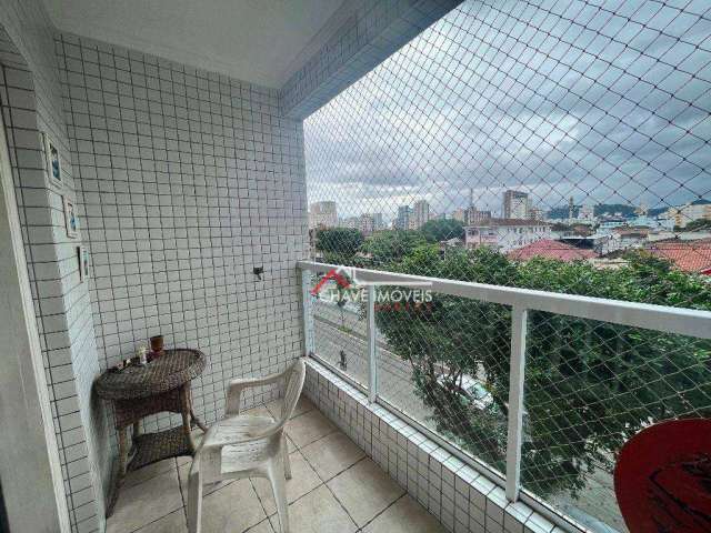 Apartamento com 2 dormitórios à venda, 92 m² por R$ 405.000,00 - Encruzilhada - Santos/SP