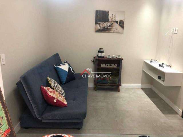 Flat com 1 dormitório, 39 m² - venda por R$ 230.000,00 ou aluguel por R$ 2.700,01/mês - Centro - São Vicente/SP