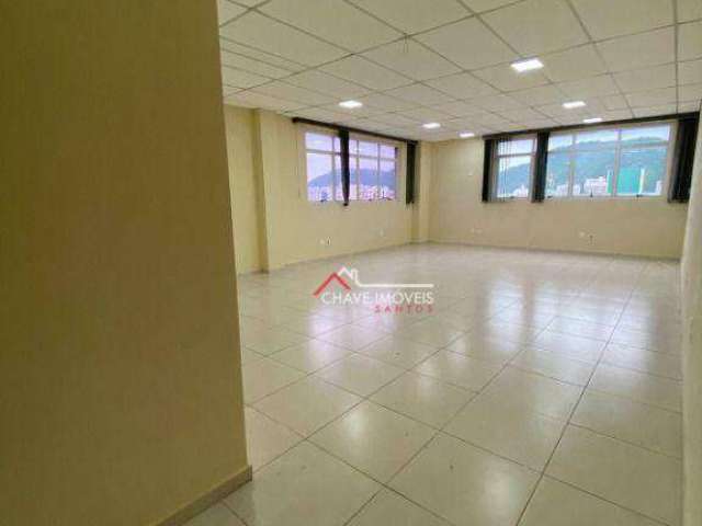 Sala para alugar, 58 m² por R$ 2.570,01/mês - Vila Matias - Santos/SP
