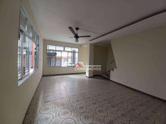 Sobrado para alugar, 104 m² por R$ 7.315,00/mês - Embaré - Santos/SP