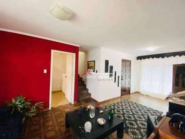 Casa com 3 dormitórios à venda, 155 m² por R$ 1.100.000,00 - Gonzaga - Santos/SP