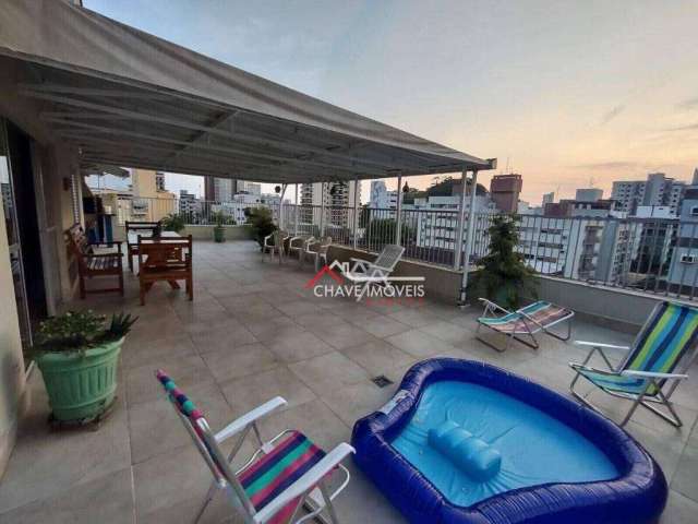 Cobertura com 4 dormitórios à venda, 186 m² por R$ 600.000,00 - Jardim Três Marias - Guarujá/SP