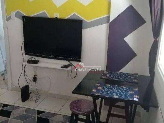 Kitnet com 1 dormitório para alugar, 37 m² por R$ 2.000,02/mês - Aparecida - Santos/SP